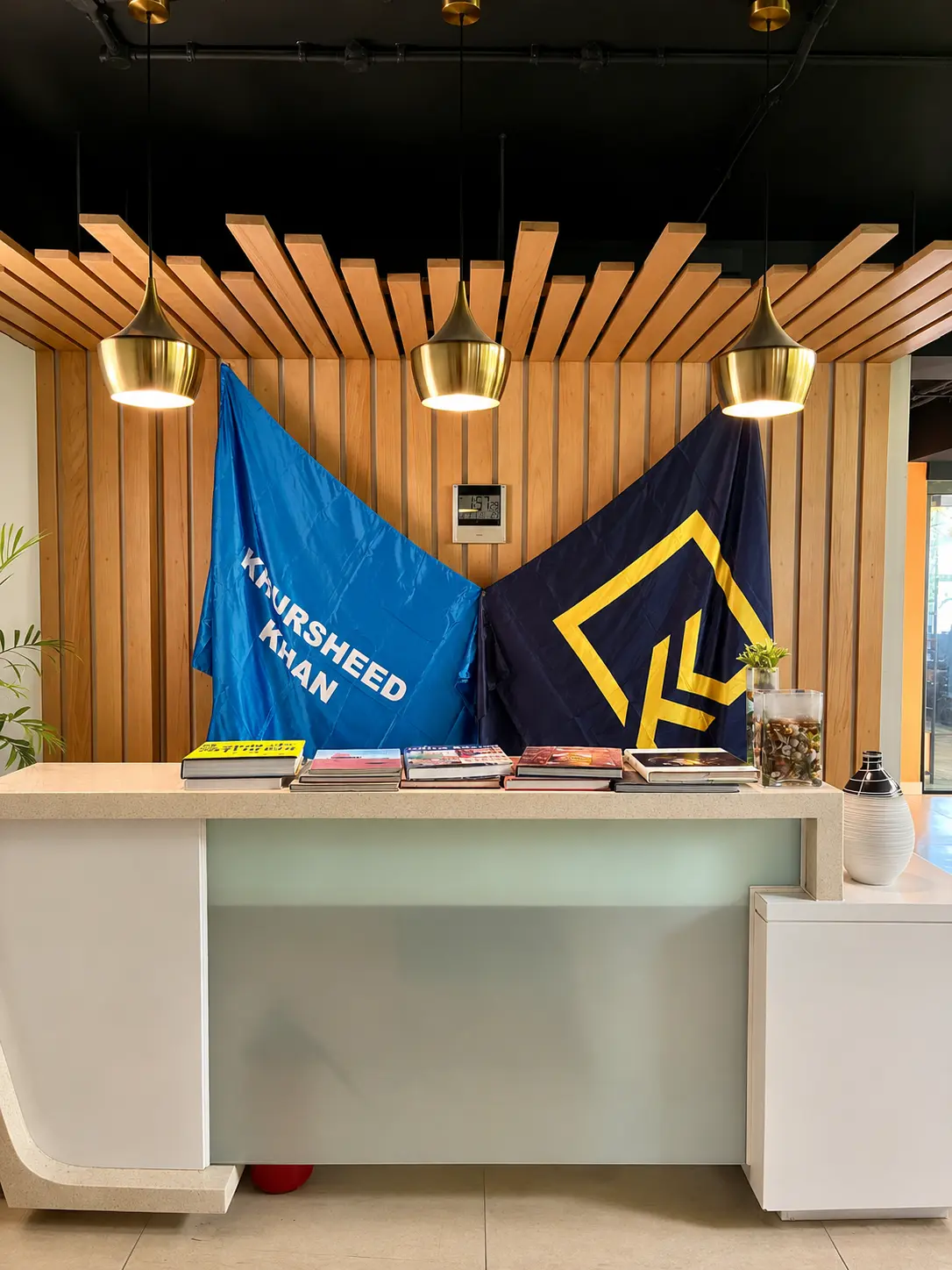 Reception desk at Khursheed Khan & Associates’ Intellectual Property House in Karachi